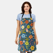 Tablier motif de fleurs (Porté)