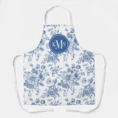 Tablier Motif de fleurs bleues (Recto)