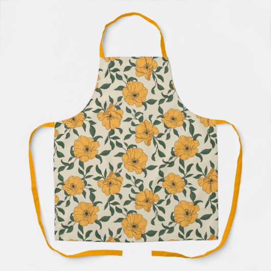 Tablier Motif de fleurs de crapaud orange (Recto)