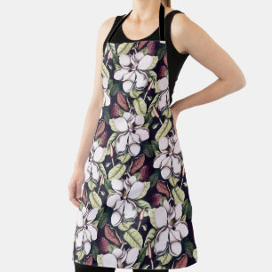 Tablier Motif de fleurs Magnolia