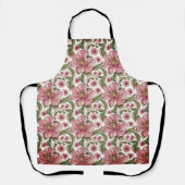 Tablier Motif de fleurs roses (Recto)