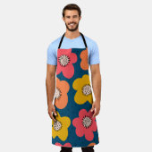 Tablier Motif de fleurs sans couture. Flores audacieuses s (Porté)