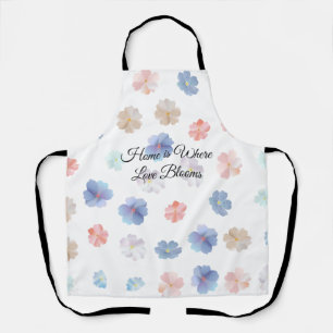 Tablier Motif de fleurs sauvages pastel doux