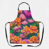 Tablier Motif de fleurs tropicales hawaïennes (Recto)