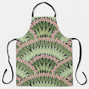 Tablier Motif de fleurs tropicales peintes à la main