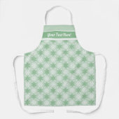 Tablier Motif de flocon blanc vert et blanc d'hiver (Recto)