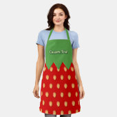 Tablier Motif de fond de fraise (Porté)