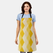 Tablier Motif de forme Rhombus à teinte jaune (Porté)