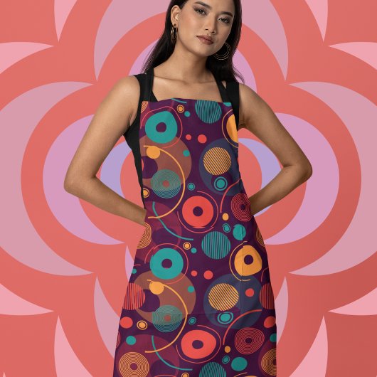 Tablier Motif de formes géométriques multicolores