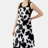 Tablier Motif de fourrure de vache noir et blanc (Insitu)