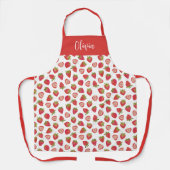 Tablier Motif de fraise amusant (Recto)