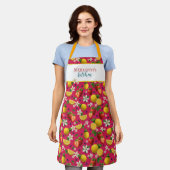 Tablier Motif de fraise et de citron frais (Porté)