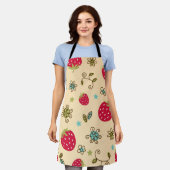 Tablier Motif de fraises (Porté)