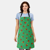 Tablier Motif de fraises (Porté)
