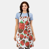 Tablier Motif de fraises (Porté)