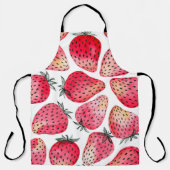 Tablier Motif de fraises d'aquarelle. (Recto)