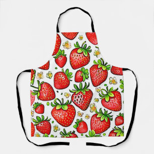 Tablier Motif de fraises rouges juteuses