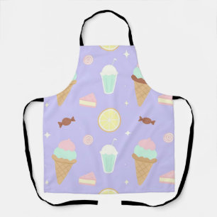 Tablier Motif de friandises de glace Kawaii