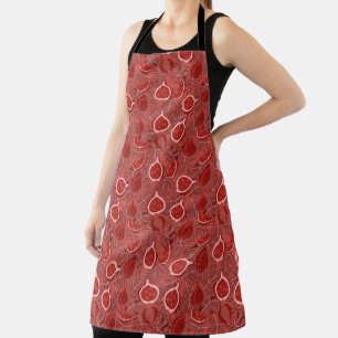 Tablier Motif de fruit de figue rouge magnifique