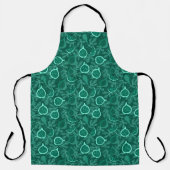 Tablier Motif de fruit de figue vert et beau (Recto)