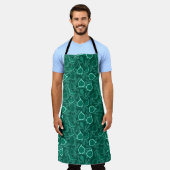Tablier Motif de fruit de figue vert et beau (Porté)