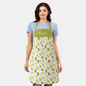 Tablier Motif de fruits d'agrumes citron et lime (Porté)