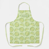 Tablier Motif de fruits d'agrumes verts de citron vert ave (Recto)