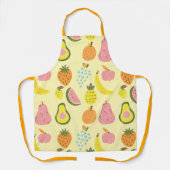 Tablier Motif de fruits tropicaux moderne et lumineux (Recto)