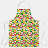 Tablier Motif de fruits tropicaux rouges et jaunes (Recto)