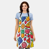 Tablier Motif de fruits vibreux (Porté)