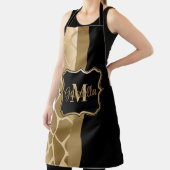 Tablier Motif de girafe noire et dorée (Insitu)