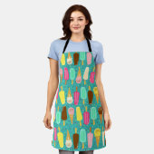 Tablier Motif de glace coloré Été (Porté)