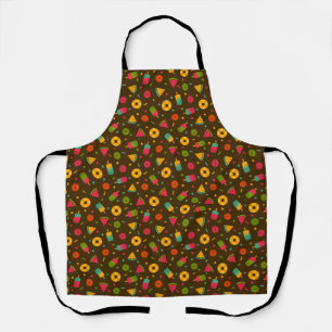 Tablier Motif de glace coloré marron pour l'été