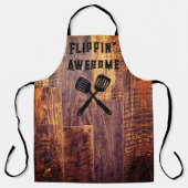 Tablier Motif de grains de bois rustique (Recto)