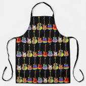 Tablier Motif de guitare coloré (Recto)