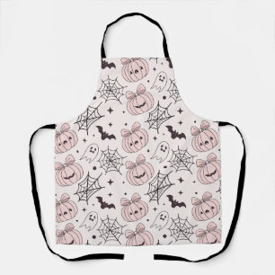 Tablier Motif de Halloween effrayant rose doux Kawaii