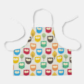 Tablier Motif de hibou multicolore (Recto)