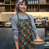 Tablier Motif de hibou multicolore