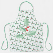 Tablier Motif de houx de Noël (Recto)