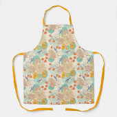 Tablier Motif de jardin fleuri coloré (Recto)