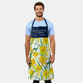 Tablier Motif de jonquille jaune personnalisé (Porté)