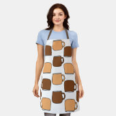 Tablier Motif de la coupe du café (Porté)