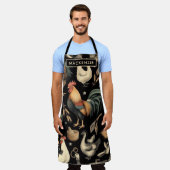 Tablier Motif de la ferme de poulet Retro (Porté)