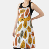 Tablier Motif de la feuille d'automne Monogramme Floral Bo (Insitu)