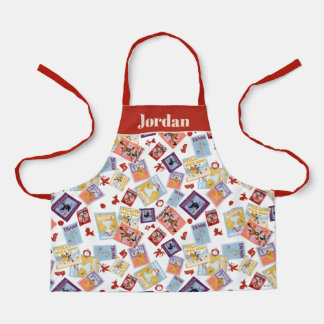 Tablier Motif de lancer avec impression de personnage du M