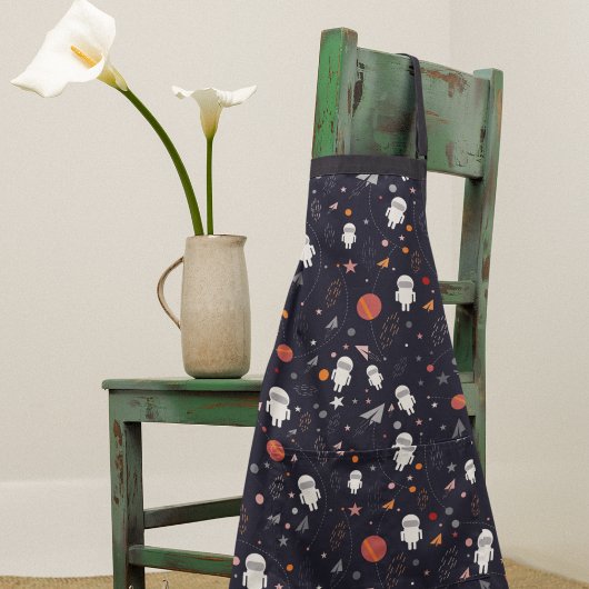 Tablier Motif de l'astronaute Doodle