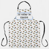 Tablier Motif de leurre de pêche (Recto)