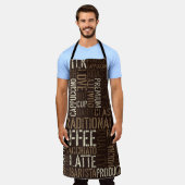 Tablier Motif de l'expérience café sans couture (Porté)