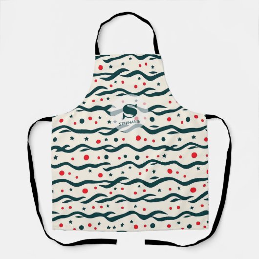 Tablier Motif de lignes et de formes géométriques Abstrait (Recto)