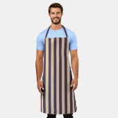 Tablier Motif de lignes violettes et roses rousses (Porté)